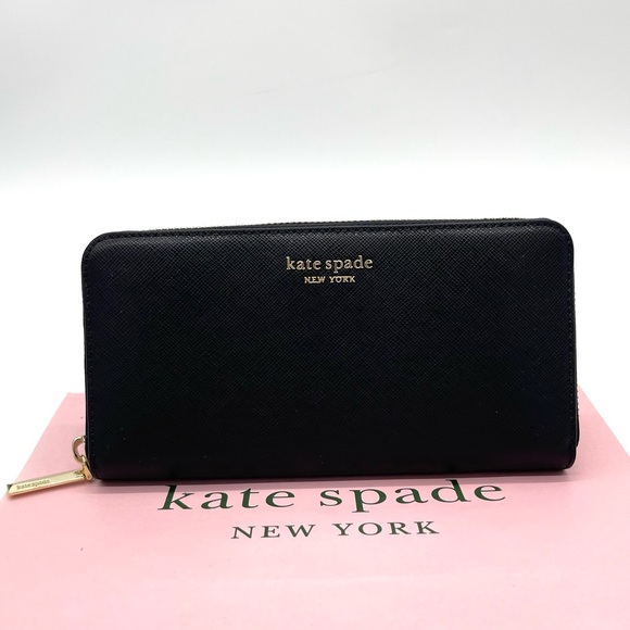 Kate Spade Large Continental Wallet Black - Picture 3 of 9
